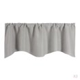thumbnail image 1 of 2-pack Cafe Curtain Kitchen Window Valance Panel For Bathroom Basement Gray, 1 of 6
