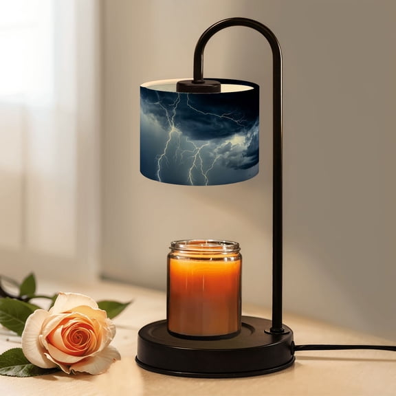 Candle Warmer Lamp with Timer Dimmer Summer storm bringing lightnings rain Candle Lamp Warmer for Jar Candle with 4 Bulbs Gifts for Women House Warming Gifts