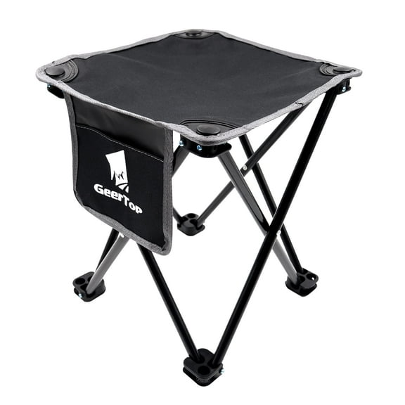 GEERTOP Small Folding Camp Stool Portable Mini Camping Foot Rest Collapsible Seat Chair for Outdoor Hiking Fishing Hunting Beach Travel