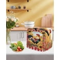 thumbnail image 5 of Retro Rooster Stand Mixer Dust Cover with Storage Pocket & Handles, Yellow Sunflower Red Plaid Farmhouse Fits All Tilt Head & Bowl Lift Kitchen Appliance Cover Organizer Bag Accessories, 4.5-5 Quart, 5 of 6