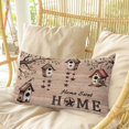 thumbnail image 4 of Sweet Home Pillow Covers, Linen Long Throw Pillow Case, Western Stars Bird Houses Brown Wooden Grain Holiday Pillow Protector Decorative Cushion Cover for Living Room/Bedroom 20" x 26", 4 of 8
