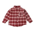 thumbnail image 5 of Xcmzpl Boys Plaid Button Down Shirt Long Sleeve Lightweight Flannel Checkered Dress Shirts with Chest Pocket 2-15 Years, 5 of 8