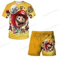 thumbnail image 3 of Nueva camiseta de dibujos animados japoneses de Sonic, camiseta para niños, camiseta y pantalones cortos, conjunto de dos piezas, camiseta linda de dibujos animados de verano para niños + pantalones d, 3 of 5
