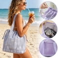 thumbnail image 6 of Extra-Large Drawstring Mesh Beach Bag With Reinforced Handles And Bottom Band, 12.99 Inch x 10.62 Inch Spacious Design For Towels Sandals And Snacks A, 6 of 6