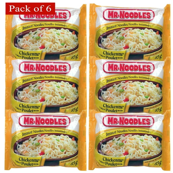 Mr. Noodles Chicken Flat 85g (Pack of 6) $3.98 ea.