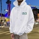 thumbnail image 3 of MHFRRA Sudadera con Capucha y Estampado de Letras, Informal, con Bolsillo Frontal, Ropa de Calle Cómoda para Uso Diario Blanco, 3 of 5