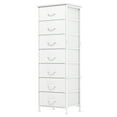 thumbnail image 6 of Tomnk woo White Tall Dresser for Bedroom with 7 Drawers, Vertical Chest of Drawer in Closet, Nightstand Storage Tower Unit Organizer with Fabric Bins for Dorm,Living Room,Entryway,Hallyway, 6 of 7