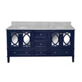 thumbnail image 5 of Olivia 72" Double Bathroom Vanity with Royal Blue Cabinet and Carrara Marble Top, 5 of 6