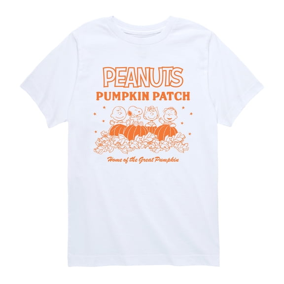 Peanuts - Pumpkin Patch - Youth Boys Short Sleeve Graphic T-Shirt