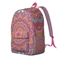 thumbnail image 2 of Large Boho Mandala Floral Backpack with Laptop Compartment, Stylish Bookbag for College School, Durable Nylon Daypack for Commute, Perfect Gift, 2 of 5