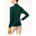 thumbnail image 2 of Karen Scott Women's Cotton Turtleneck Sweater Green Size XX-Large, 2 of 3