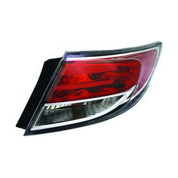 Right Passenger Side Outer Halogen Tail Light Assembly - Compatible with 2009 - 2013 Mazda 6 2010 2011 2012