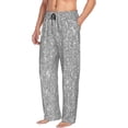 thumbnail image 2 of Balery GlitterSilver print Men's Pajama Pants,Ultra Lightweight Pjs,Lounge Pant-X-Large, 2 of 9