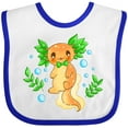 thumbnail image 3 of Inktastic Cute Orange and Green Axolotl Boys or Girls Baby Bib, 3 of 4
