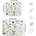 thumbnail image 3 of FREEAMG Cute Forest Animals Dish Drying Mats for Kitchen Counter, Heat-Resistant Dishes Drying Pad, Ultra Absorbent Drying Mat for Coffee Machine Sink Rack 16x18 Inch, 3 of 7