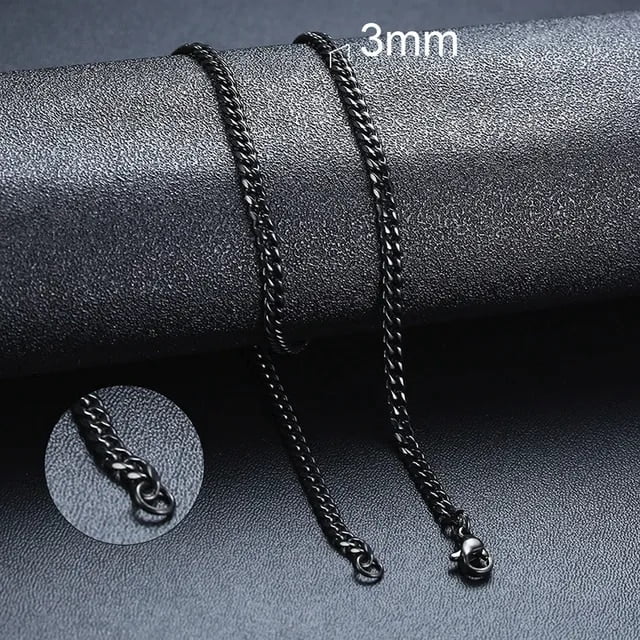. Chaîne Cubain Collier pour Hommes Femmes Base Punk en Acier Inoxydable Frein Chaîne Chokers Couleur Or Vintage Solide Collier en Métal