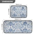 thumbnail image 3 of 2-Piece Kitchen Rugs Set Non-Slip Mats Carpet Floor for Kitchen, Bathroom (19.7"x27.6" & 19.7"x47.2") Vintage Watercolor Floral Pattern, 3 of 7