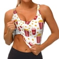 thumbnail image 3 of Fotbe Popcorn Sujetador Deportivo Largo sin Aros para Mujer con Almohadillas y Soporte Medio, Transpirable y Absorbente, Camiseta Tipo Chaleco o Tank Top-Large, 3 of 8