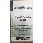 Angle View: Standard Process MediHerb Thyroid Complex 40 Tablets