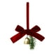 thumbnail image 5 of xihome Adorno colgante de campanilla de viento con lazo navideño de franela afelpada para decorar el rbol de Navidad y fiestas., 5 of 6