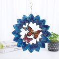 thumbnail image 1 of Carillón de viento giratorio con patrón de mariposa, regalo para mujeres/hombres, colgante de acero inoxidable 3D, adecuado para decoración interior/exterior, 1 of 5
