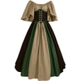 thumbnail image 4 of Vestido gótico de vendaje para mujer, vestido de tirantes finos con mangas con volantes, vestido de noche Formal con cuello redondo, vestido largo gótico para mujer 2023, 4 of 5