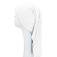 thumbnail image 2 of ZQUUVOU Men's Dreadlock Headwrap Stretchable Solid Color Street Hair Protection Silky Sweat Wicking Beanie Head Wrap White, 2 of 4