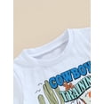thumbnail image 4 of Toddler Baby Boy Summer Outfit Western Cowboy Short Sleeve T Shirt Top and Cow Hat Boot Shorts Set Infant Country Clothes, 4 of 7