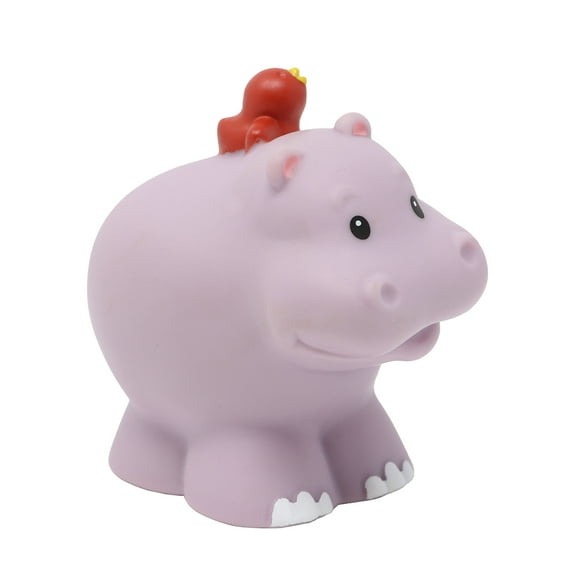 Replacement Part for Collectible Fisher-Price Little People Noah's Ark, Safari, Jungle or Zoo Playset M6571 - Replacement Female Purple Hippo Figure with Red Bird on her Back