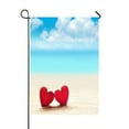 thumbnail image 1 of ABPHQTO Two Hearts Summer Beach Home Jardín al aire libre Bandera Casa Banner 70x100 cm, 1 of 1