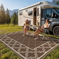 thumbnail image 3 of Outdoor Rug – Reversible Waterproof Plastic Straw Mat – UV-Resistant, Washable & Non-Shedding – Deck, Porch, Balcony, Backyard, Camping & RV, 3 of 8