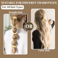 thumbnail image 6 of 7 Pcs Gold Metal Elastic Hair Ties, with Unique Geometric Design for Thick Hair, Ponytail Cuff Holders for Women Hair Accessories, 6 of 8