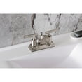 thumbnail image 4 of Kingston Brass FSC4648CML Manhattan Double-Handle 4" Centerset Bathroom Faucet with Pop-Up Drain, Brushed Nickel, 4 of 7