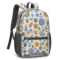 thumbnail image 2 of Pioneer Flower Floral Print Pattern 17" School Backpacks for Teens,Waterproof Oxford Fabric,S-Shape Padded Straps for School,Travel,Hiking,Camping, 2 of 5