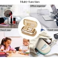 thumbnail image 5 of Estuche para lápices expandible, estuche para lápices de gran capacidad, estuche para bolígrafos, organizador de papelería escolar, bolsa de cosméticos para maquillaje, color caqui, 5 of 5