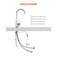 thumbnail image 5 of VEVOR Touchless Kitchen Bar Sink Faucet, Single Handle Automatic Motion Sensor Bathroom Faucet, Hands-Free Adjustable Cold Hot Water Mixer Flexible Swivel for 9/16 in Pipe,Chrome Plated Silver, 5 of 9