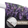 thumbnail image 4 of Purple Lavender Swag Valances for Windows 2 Pack, Kitchen Window Curtains 36 Inch Length, Spring Watercolor Wildflowers Plant Black Privacy Swag Curtains for Living Room/Bathroom 36"x36", 4 of 8