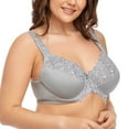 thumbnail image 2 of Women's Underwire Unlined Bra Minimizers Non-Padded Full Coverage Lace Plus Size 40B, 2 of 7