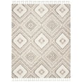 thumbnail image 2 of SAFAVIEH Aspen Caymen Geometric Fringe Wool Area Rug, Taupe/Ivory, 8' x 10', 2 of 9