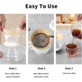 thumbnail image 4 of Pour Over Coffee Maker, Ceramic Pour Over Dripper, Coffee Pour Over with 3 Holes Flat Bottom, Coffee Accessies f Home, Size 02 White, 4 of 4