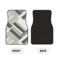 thumbnail image 3 of Crystal Fleece Car Floor Mats Set Of Four - Bottom Injection Molded For Easy Installation To Prevent Interior Contamination Suitable For Most Cars Lightslategray Geometric Lines_3, 3 of 7