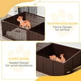thumbnail image 5 of PawHut 81" x 40" Whelping Box for Dogs Built for Mother's Comfort, Newborn Puppy Supplies, Puppy Playpen with Adjustable Height Entrance Door, Coffee, 5 of 9