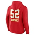 thumbnail image 3 of Men's Creed Humphrey Red Kansas City Chiefs Wordmark Player Name & Number Pullover Hoodie, 3 of 3