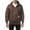 Brown, variant on Men's Heavyweight Full Zip Fleece Hoodiet-WHT-XL
