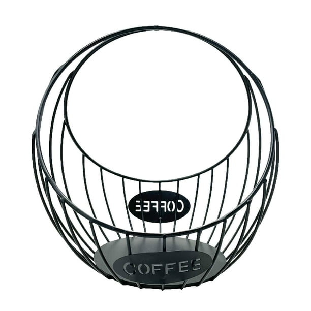 Soporte para cápsulas de café y Espresso de hierro, accesorios para barra de café, cesta de almacenamiento de cápsulas, soporte para estante, estación Negro Sunnimix Soporte para cápsulas de café
