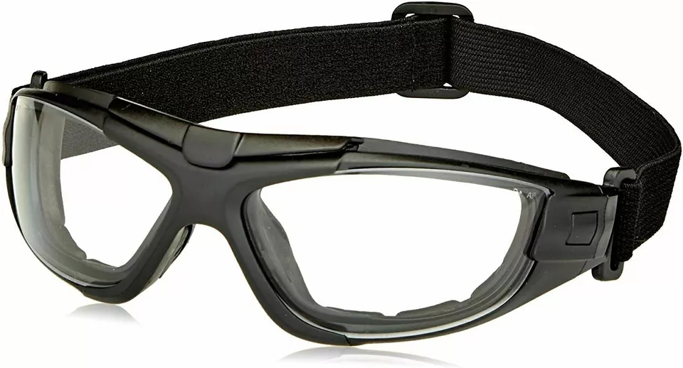 CRESTIN- Radians Cuatro 4-In-1 Clear/Anti Fog Safety Glasses Hybrid Goggles Foam Padded