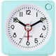 thumbnail image 1 of Reloj despertador analógico de viaje, 2,25 pulgadas, reloj ultrapequeño con función de repetición y luz, súper silencioso, sin tictac, funciona con pilas, (verde) Feliz Sencillez, 1 of 5