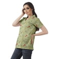 thumbnail image 3 of Moomaya Chemise Tunique Style Enveloppant pour Femmes en Coton Décontracté Col Classique Boutonné, 3 of 6