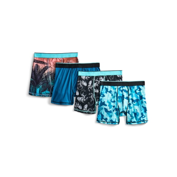 Wonder Nation Boys Underwear Dinosaur Print Boxer Briefs, 4-Pack, Sizes S-XL