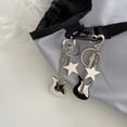thumbnail image 3 of Colgante con forma de llave de bolso con nicho de estrella de cinco puntas estilo retro de moda con guitarra y2g para chica sexy y chapado en plata, 3 of 6